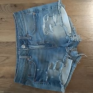 American Eagle Stretch, Distressed Jean Shorts. Size 2